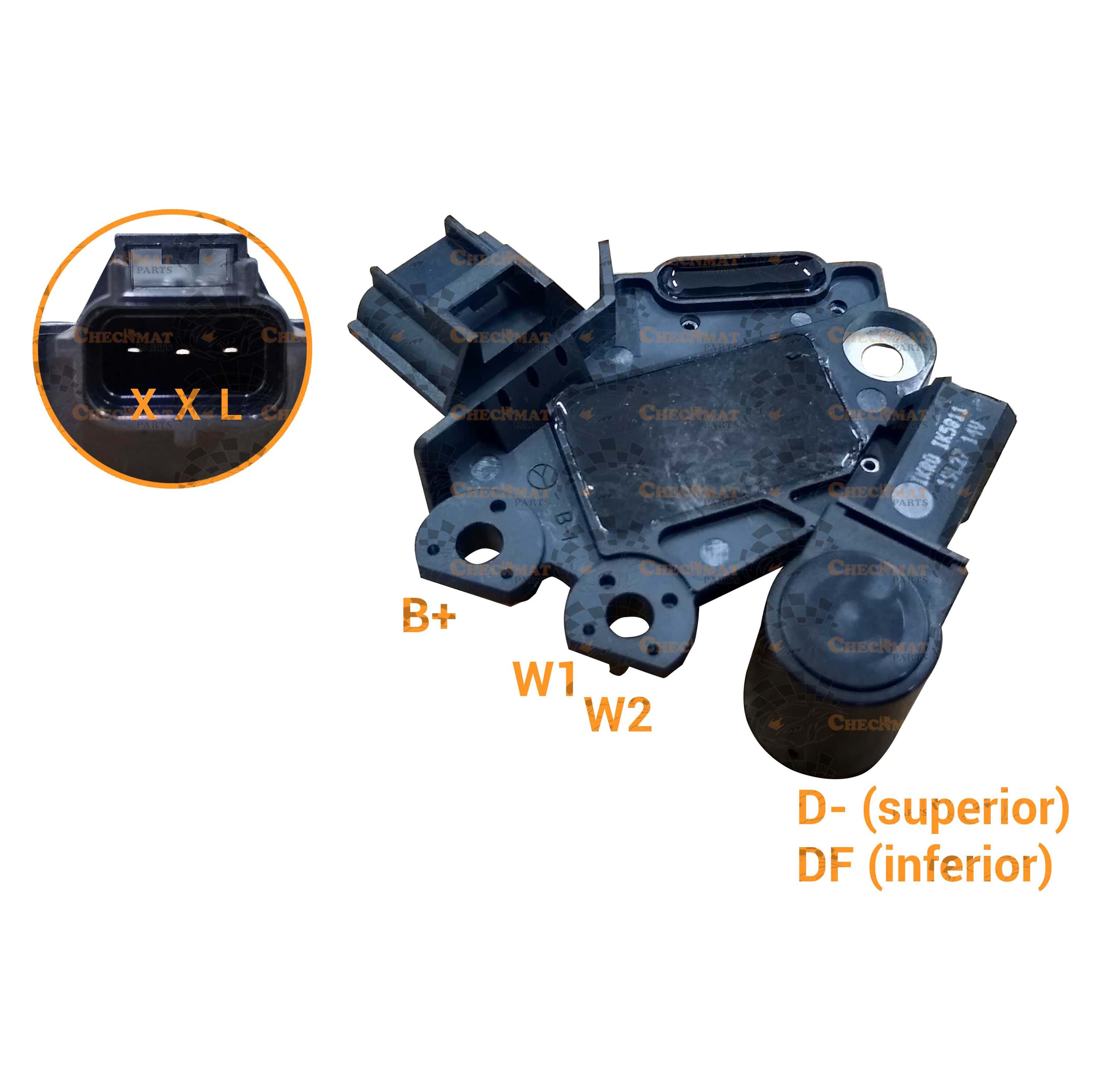 Regulador de Voltagem Fiat Punto - Palio - Idea - Stilo - Doblo & Ford Fiesta - Courier - Ecosport - Escort - Ranger & GM Montana - Corsa - Meriva | Ikro